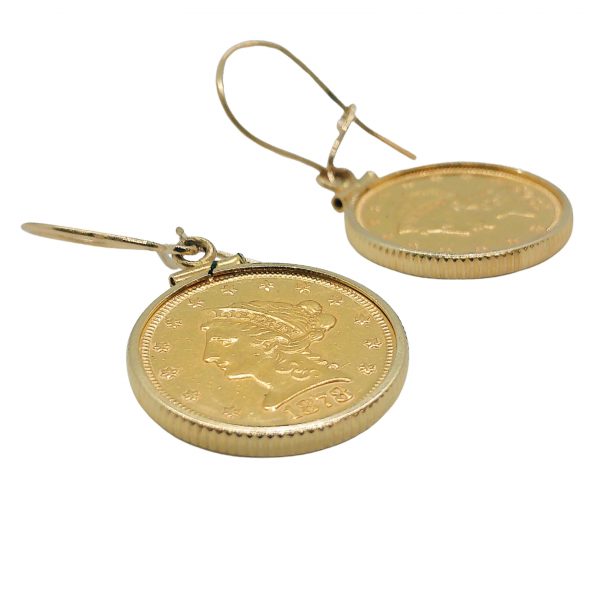 Queen Victoria Gold Coin Earings