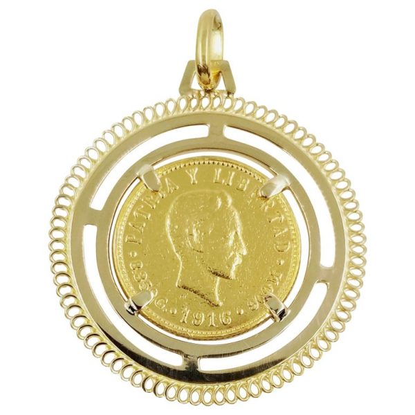 José Marti Gold Coin pendant