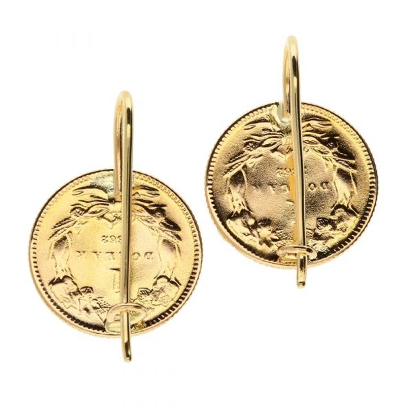 Gold Coin Earings