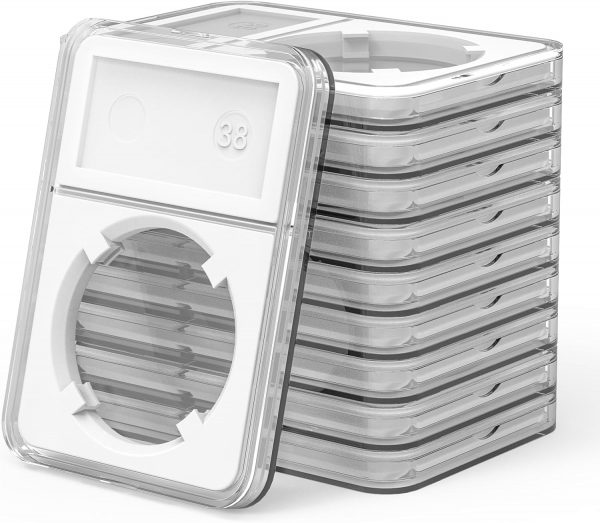 Coin Slab Snap, 10Pcs Coin Slab Holders 38mm Storage Display for NGC PCGS Coins Storage Collectors Case